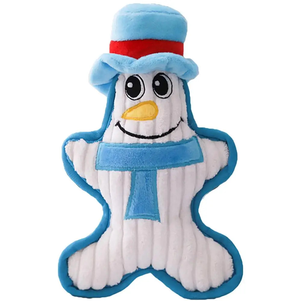 Christmas Santa Claus Pet Dog Toys Chew Squeaker Pet Plush Toys For Dogs Cute Biting Rope Sound Toys.