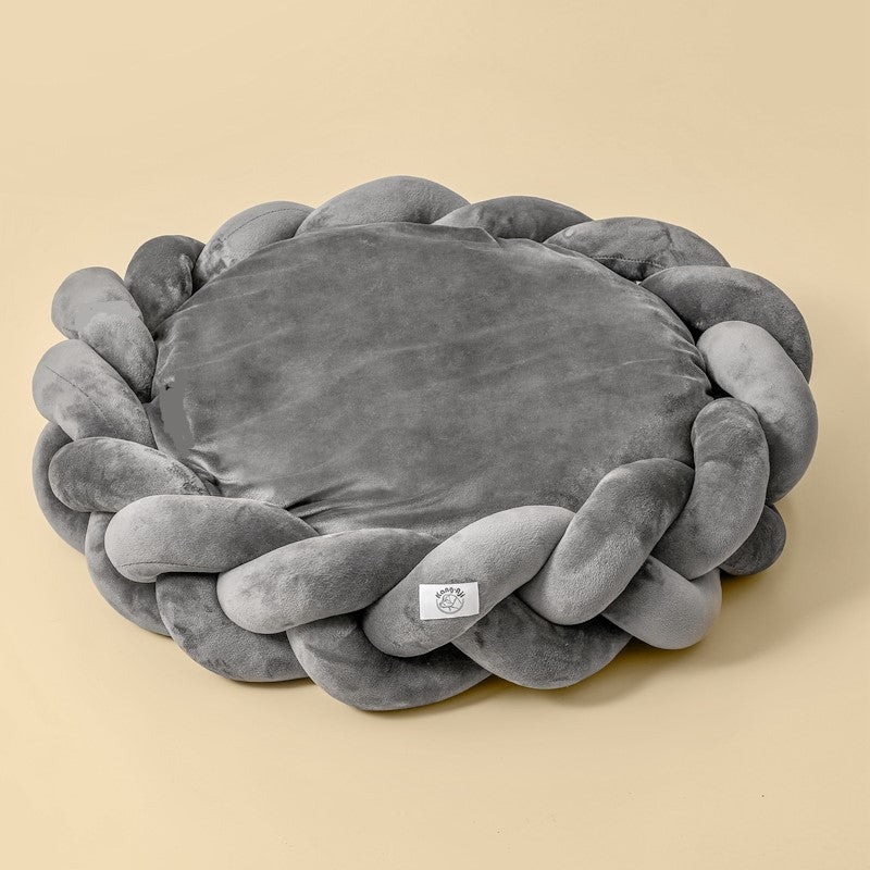 Dog and Cat Fried Dough Twist Universal Pet Bed Yarn filled - Firstpetcentral
