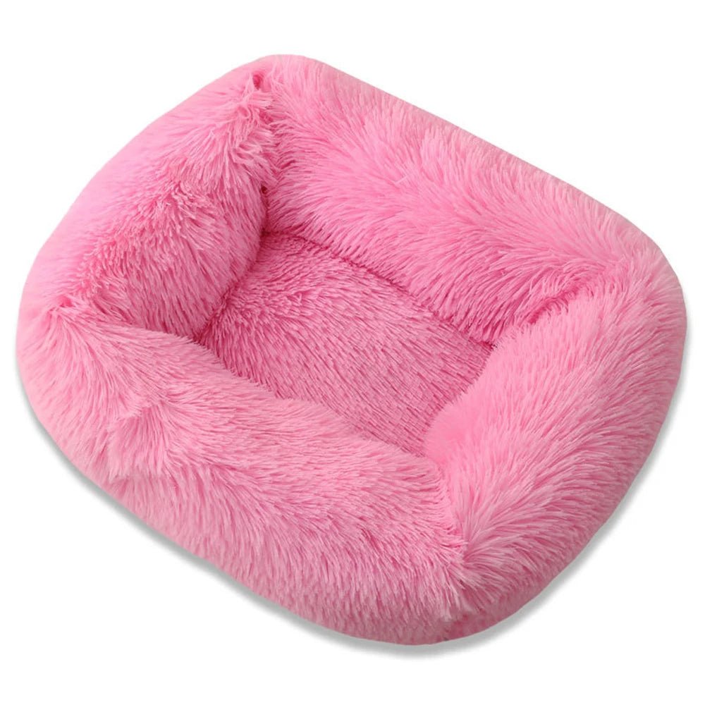 Square Dog Bed Long Plush Solid Color Pet Beds For Little Medium Large Pets Super Soft Winter Warm Sleeping Mats For Dogs Cats - Firstpetcentral