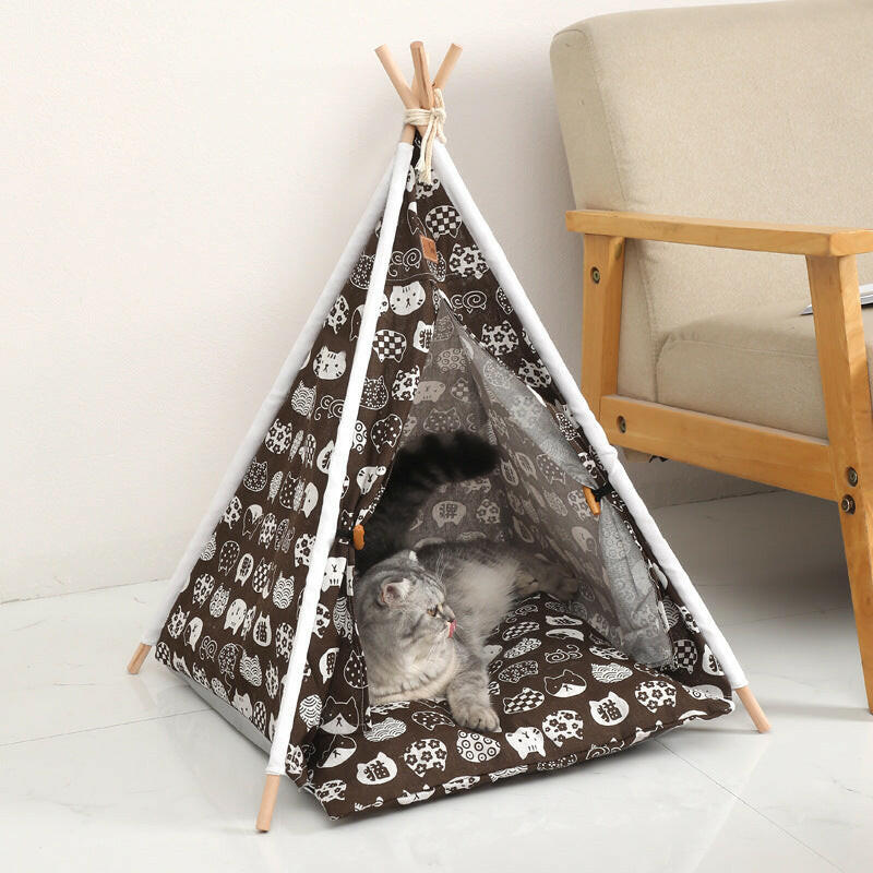 Pet Tent Kennel Removable And Washable Canvas Dog Tent Pet Bed Pad Pet Supplies.