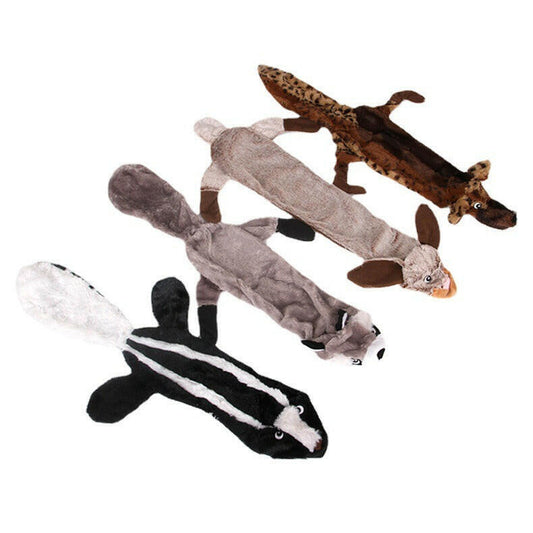 Pet dog plush, bite resistant, grinding teeth, making noise, dog toys, cleaning teeth, smell-absorbing animal shapes, pet toys.