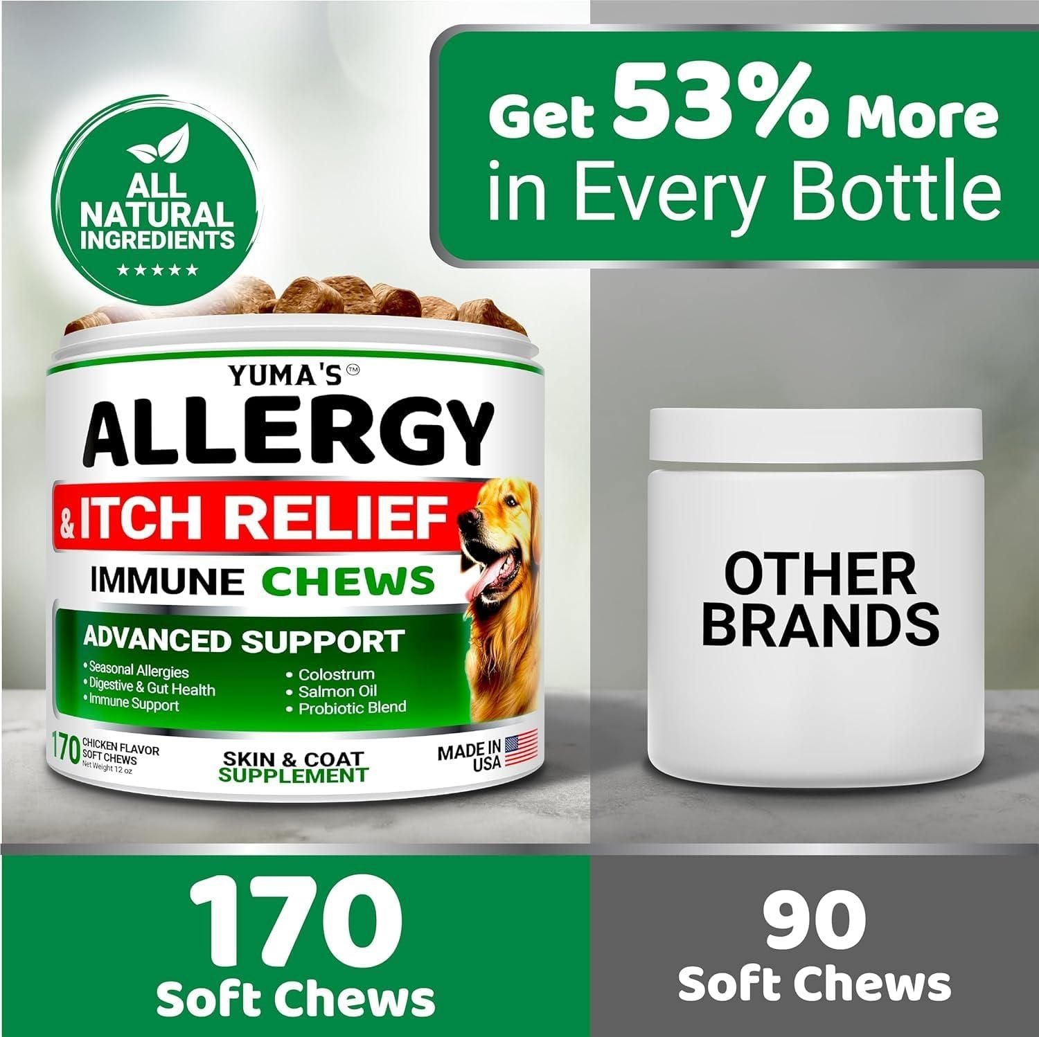 2 Pack Dog Allergy Relief Chews – Anti - Itch & Skin Support - Firstpetcentral