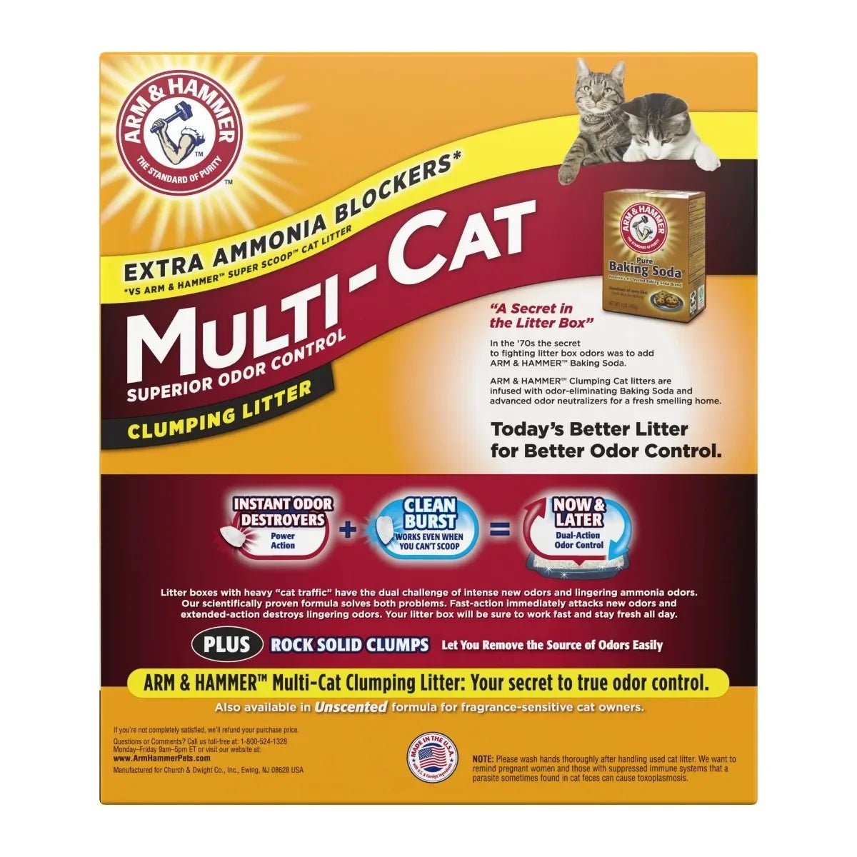 (2 pack) Superior Odor Control Cat Litter, Multi - Cat Clumping Litter, Clean Burst Scent, 40 lb - Firstpetcentral