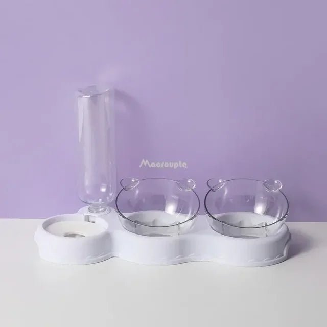 3 - in - 1 Automatic Pet Feeder & Water Fountain - Firstpetcentral