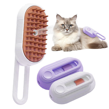 USB Rechargeable Cat Comb Pet Care Cleaning Massage Remover Electric Spray Steam Massage Comb Brush Pet Grooming Brush with Water Tank