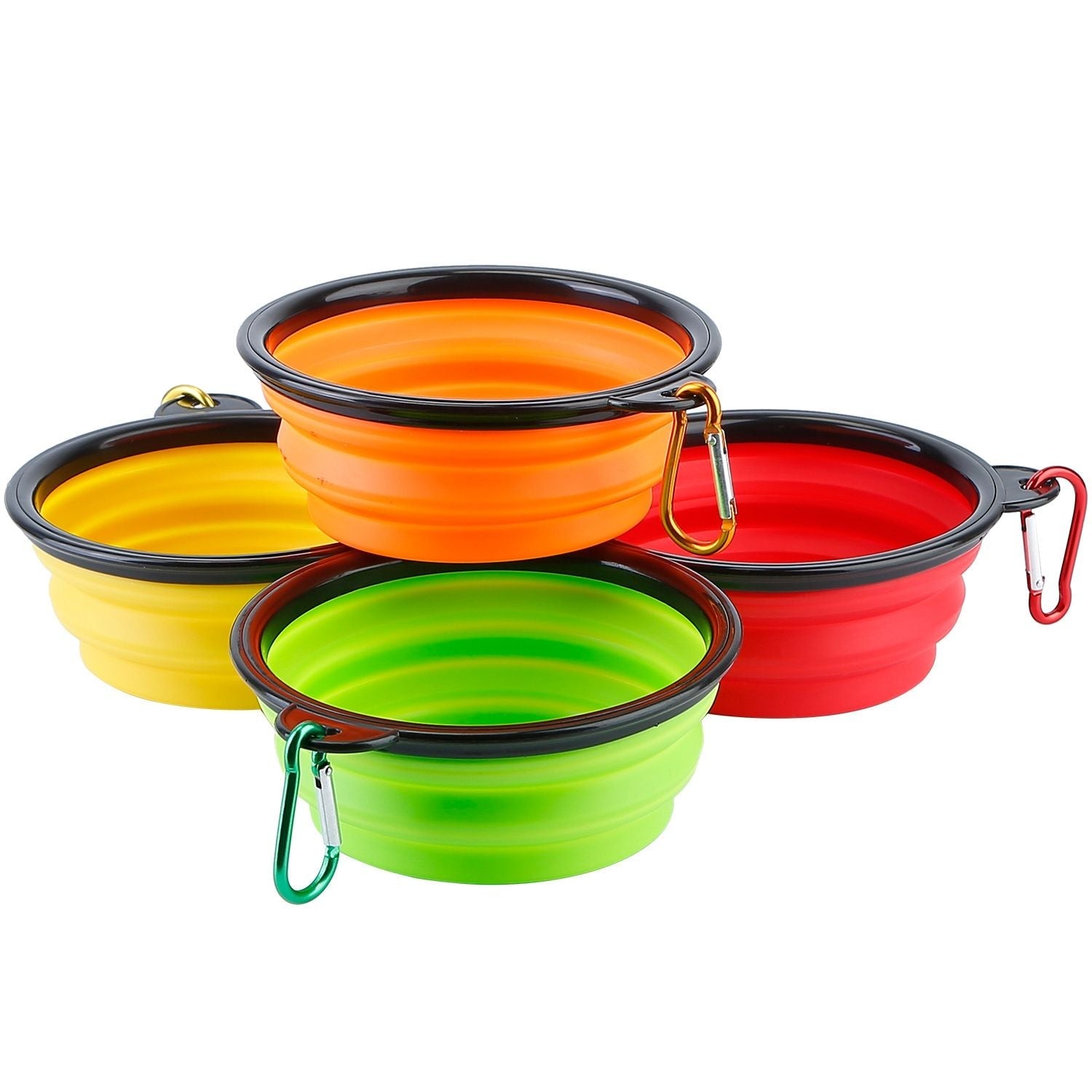 4 - Pack Silicone Collapsible Dog Bowls – BPA - Free Travel & Outdoor Pet Bowls - Firstpetcentral
