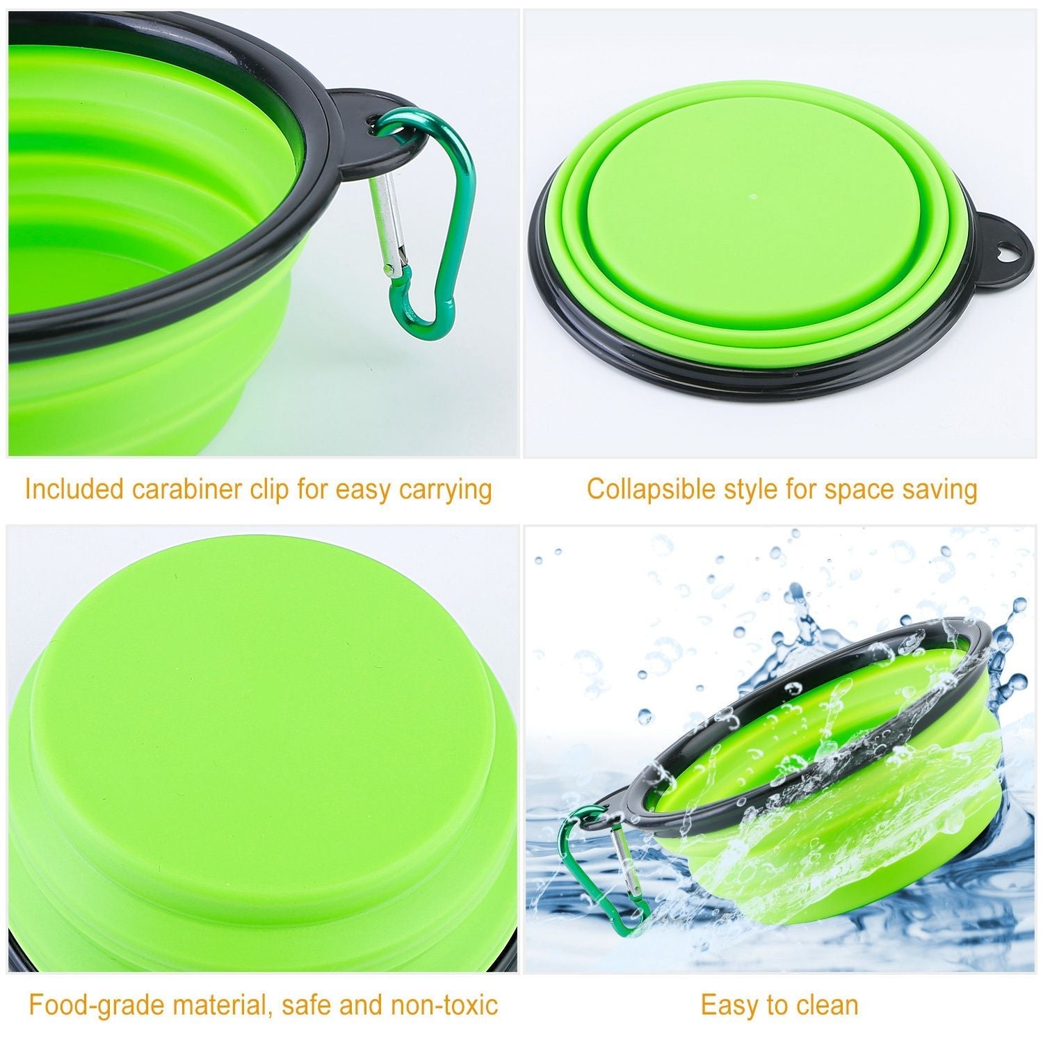 4 - Pack Silicone Collapsible Dog Bowls – BPA - Free Travel & Outdoor Pet Bowls - Firstpetcentral