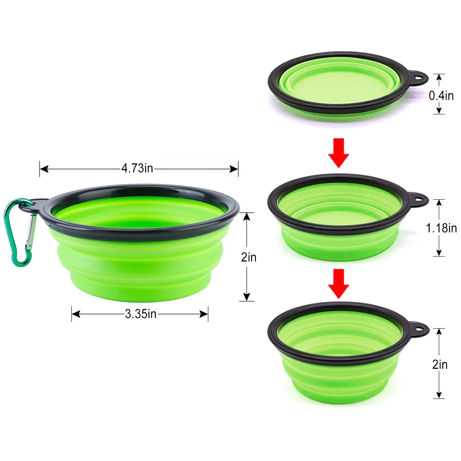 4 - Pack Silicone Collapsible Dog Bowls – BPA - Free Travel & Outdoor Pet Bowls - Firstpetcentral