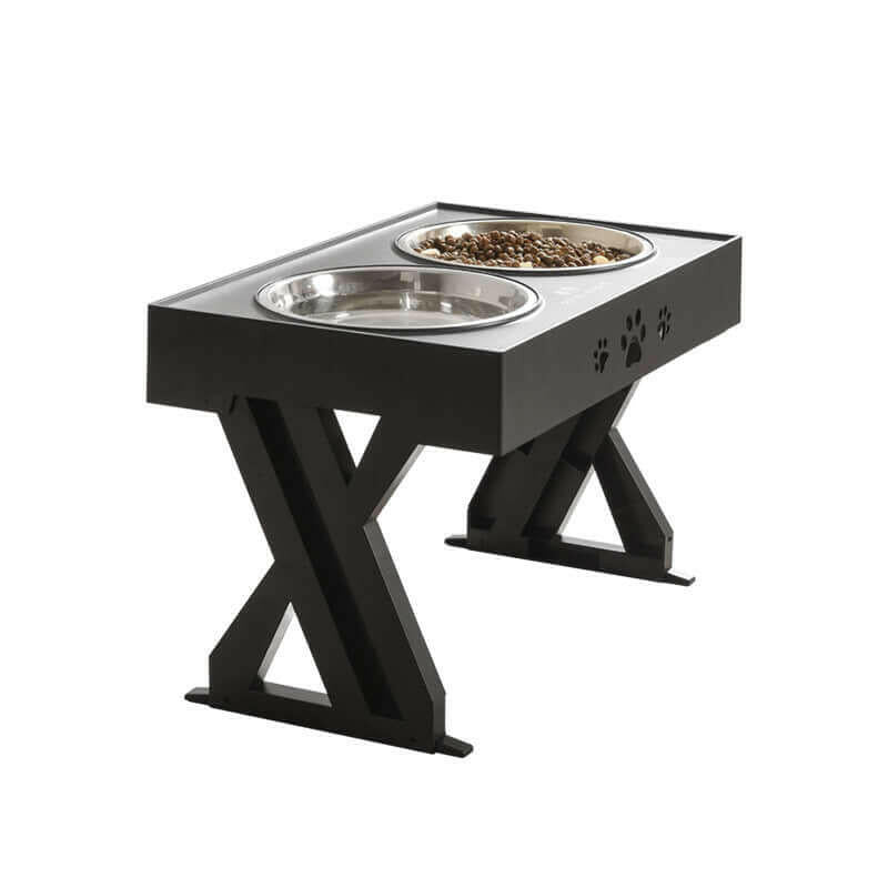 Adjustable Stainless Steel Pet Feeder Bowl – Folding Elevated Dog & Cat Bowl.