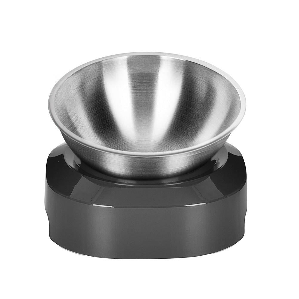 Adjustable Inclined Pet Bowl – Stainless Steel Cat & Dog Feeder.
