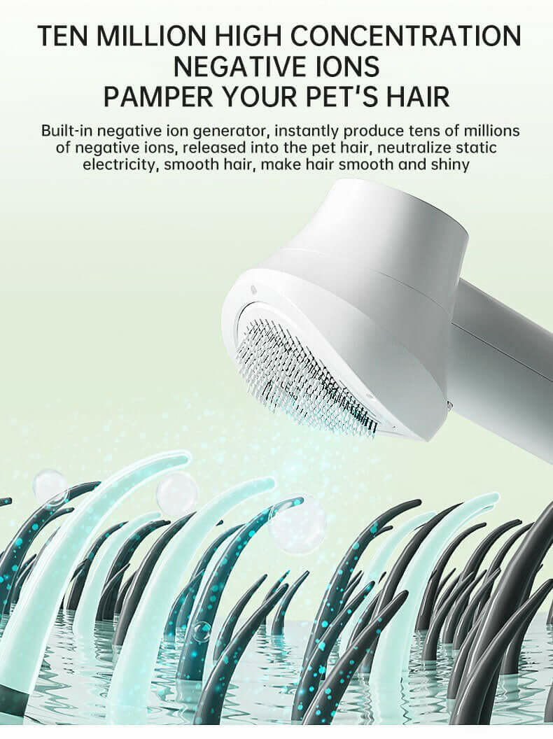 Smart Pet Hair Dryer Dog Golden Retriever Cat Grooming Hairdressing Blow & Comb Silent No Harm Pet Cleaning Supplies Pet Product.