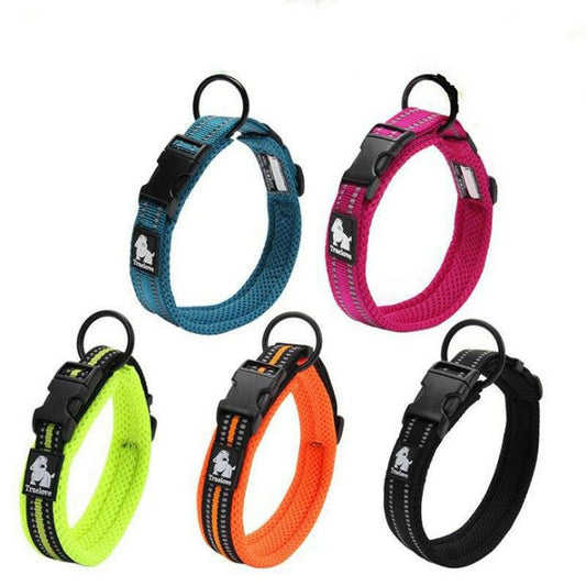 Truelove Adjustable Nylon Dog Collars Mesh Padded Reflective Collar Pet.