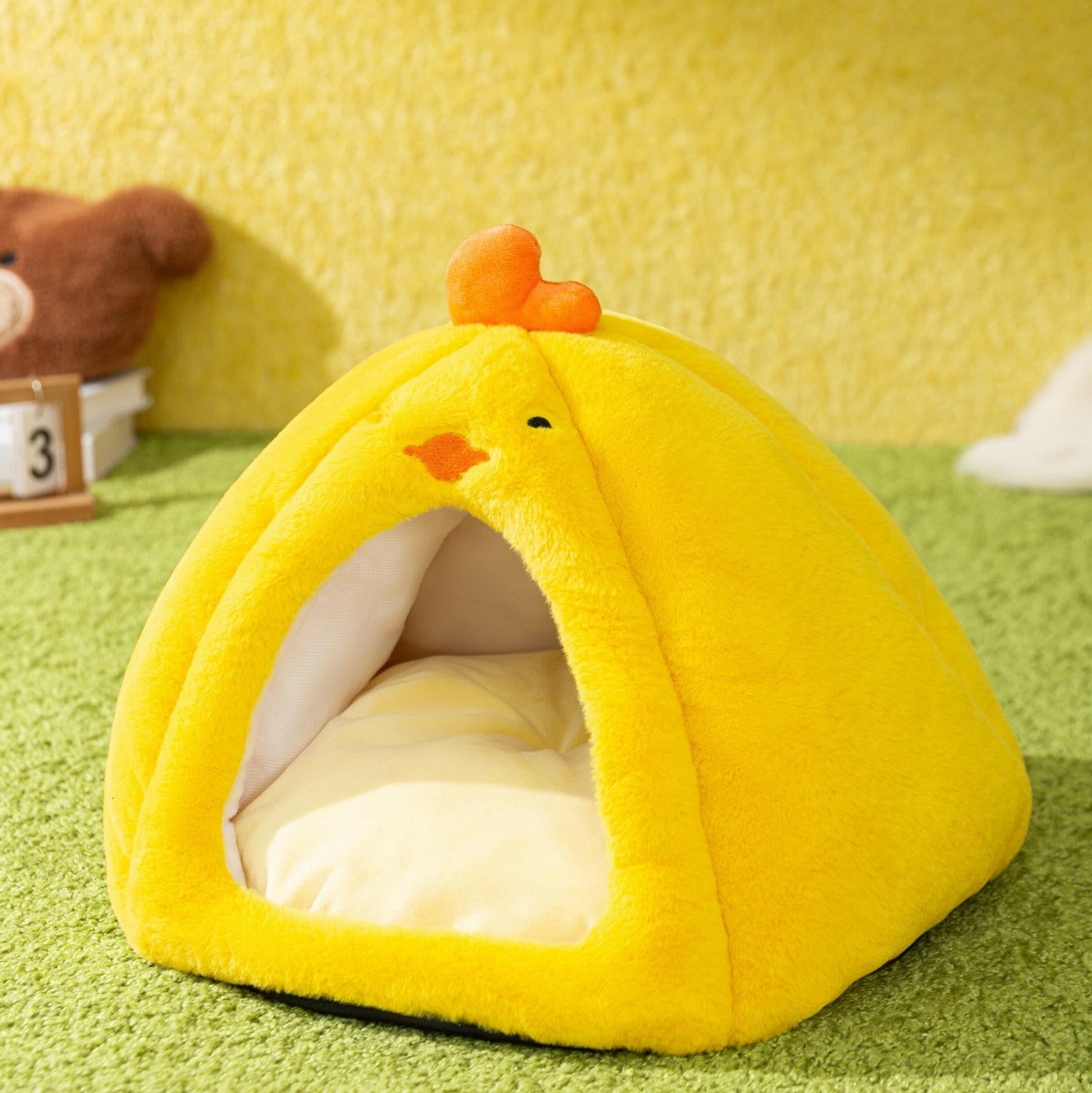 Toast bread pet cat bed open semi closed autumn and winter warm cat bed dog bed cat bed.