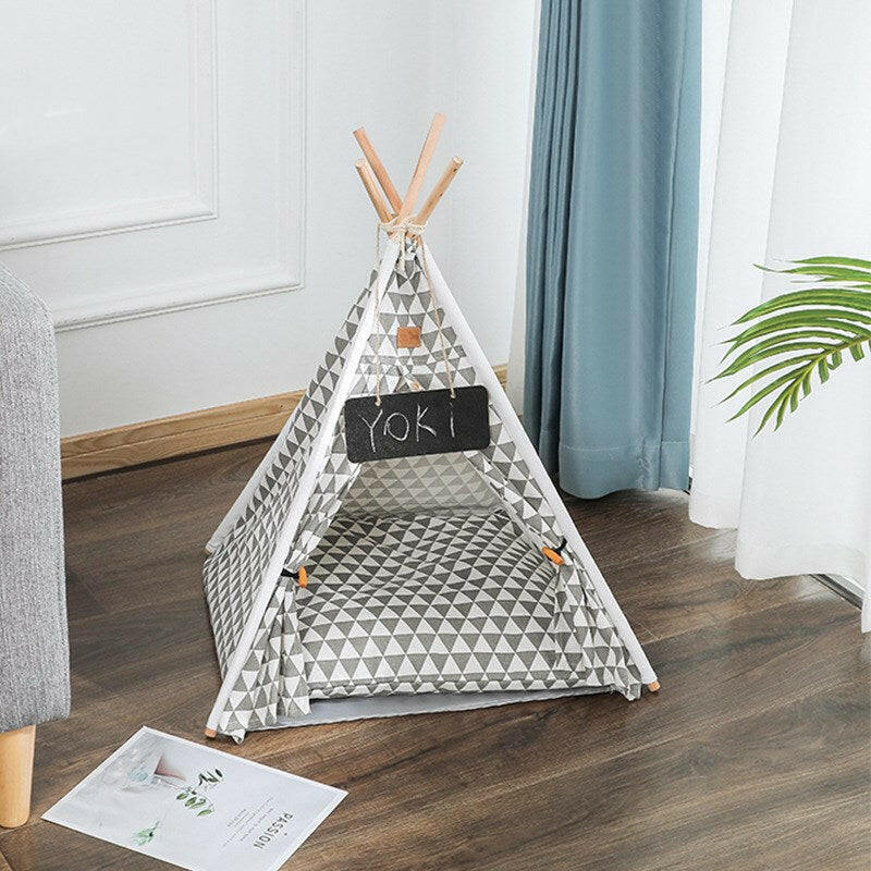 Pet Tent Kennel Removable And Washable Canvas Dog Tent Pet Bed Pad Pet Supplies.
