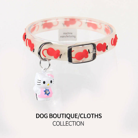 Pet Collars Cat and Dog Luminous Bell Collars Adjustable Rubber Luminous Dog Walking Supplies.