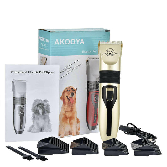 Electric Pet Clipper Combination Set USB Rechargeable Dog Hair Clipper Cat Grooming Shaver Clipper.