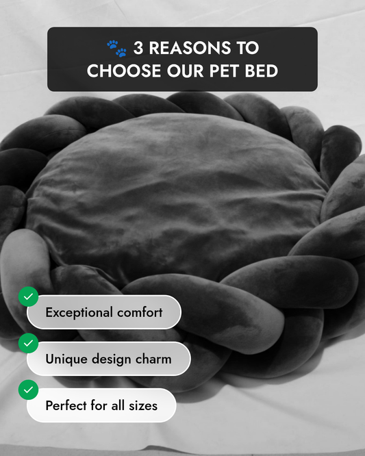 Dog and Cat Fried Dough Twist Universal Pet Bed Yarn filled