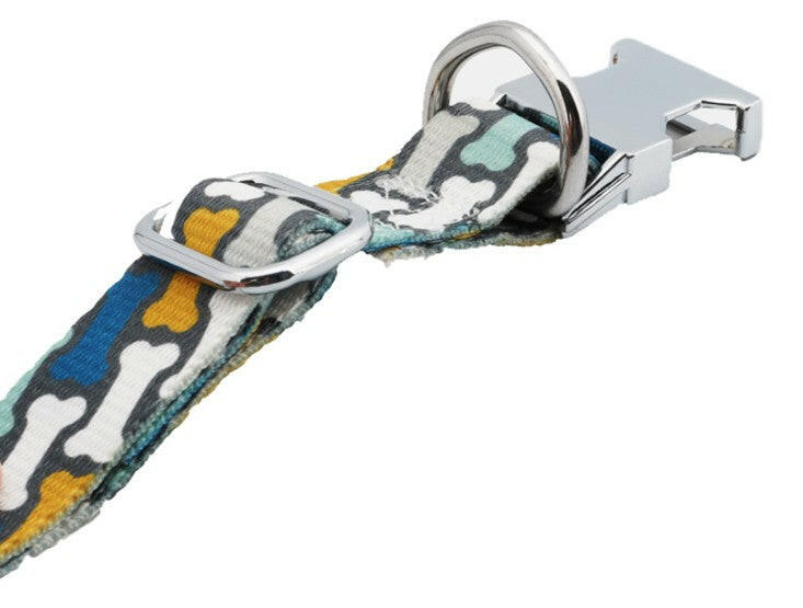 Personalized Dog Collar Leash Nylon Pet Dog Tag Collar Custom Puppy Cat Nameplate ID Collars Adjustable For Large Dogs.