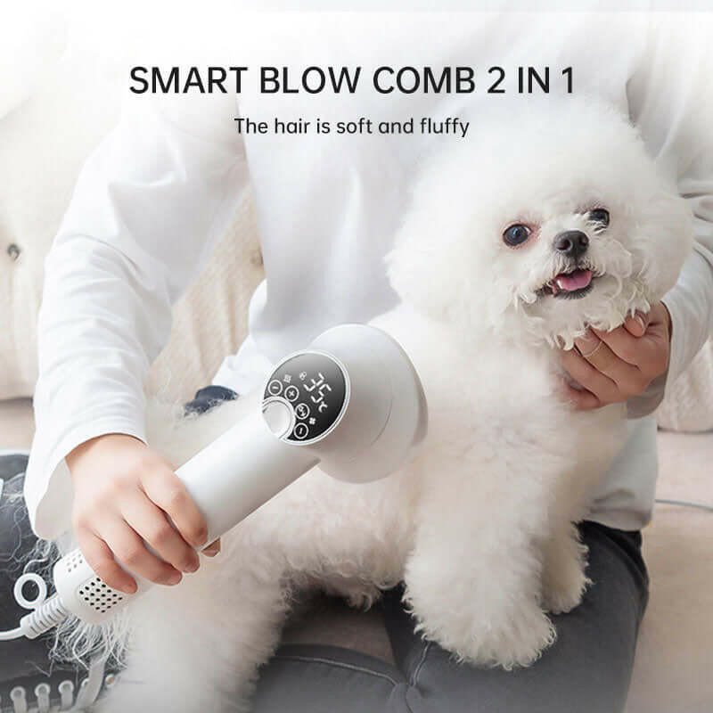 Smart Pet Hair Dryer Dog Golden Retriever Cat Grooming Hairdressing Blow & Comb Silent No Harm Pet Cleaning Supplies Pet Product.