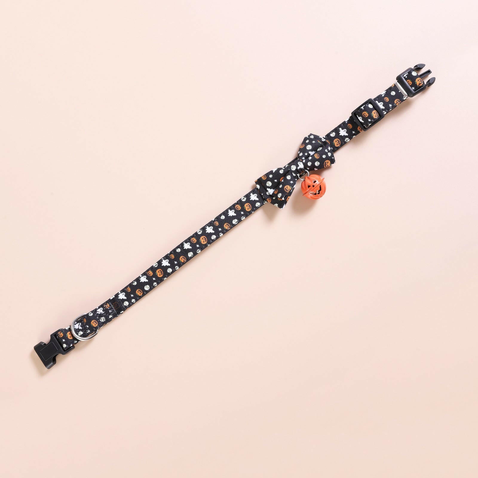Halloween Pet Collars Dog Collars Festive Collars Leash Pumpkin Bells with Smiley Faces.