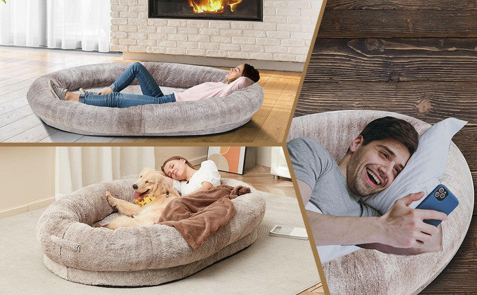 Dog Bed for Humans Portable Pet Bed Giant Dog Bed Human Bed Cat Bed Dog Bed.