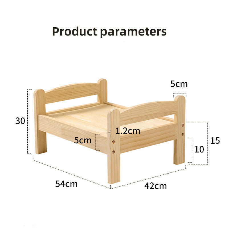 Solid Wood Pet Bed Net, Red Cat Nest, Dog Bed, Summer and Winter, Floor To Floor, Wooden Detachable and Washable Cat Bed.