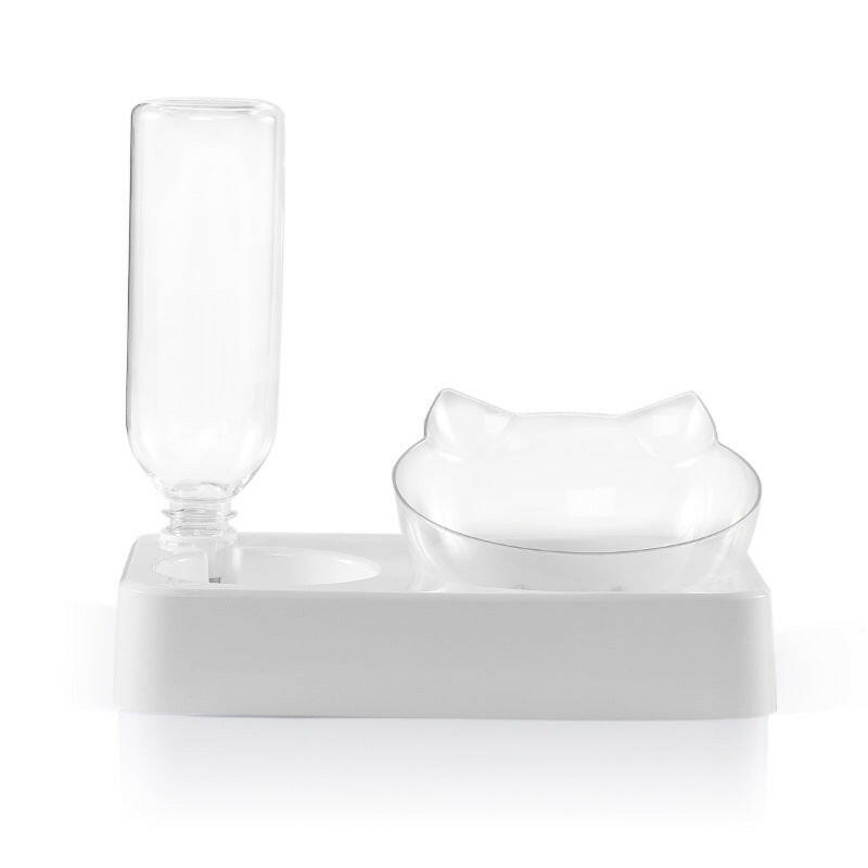 Cat Bowl Double Bowl Dog Bowl To Protect The Cervical Spine Pet Bowl Automatic Waterer Cat Food Bowl Pet Supplies.