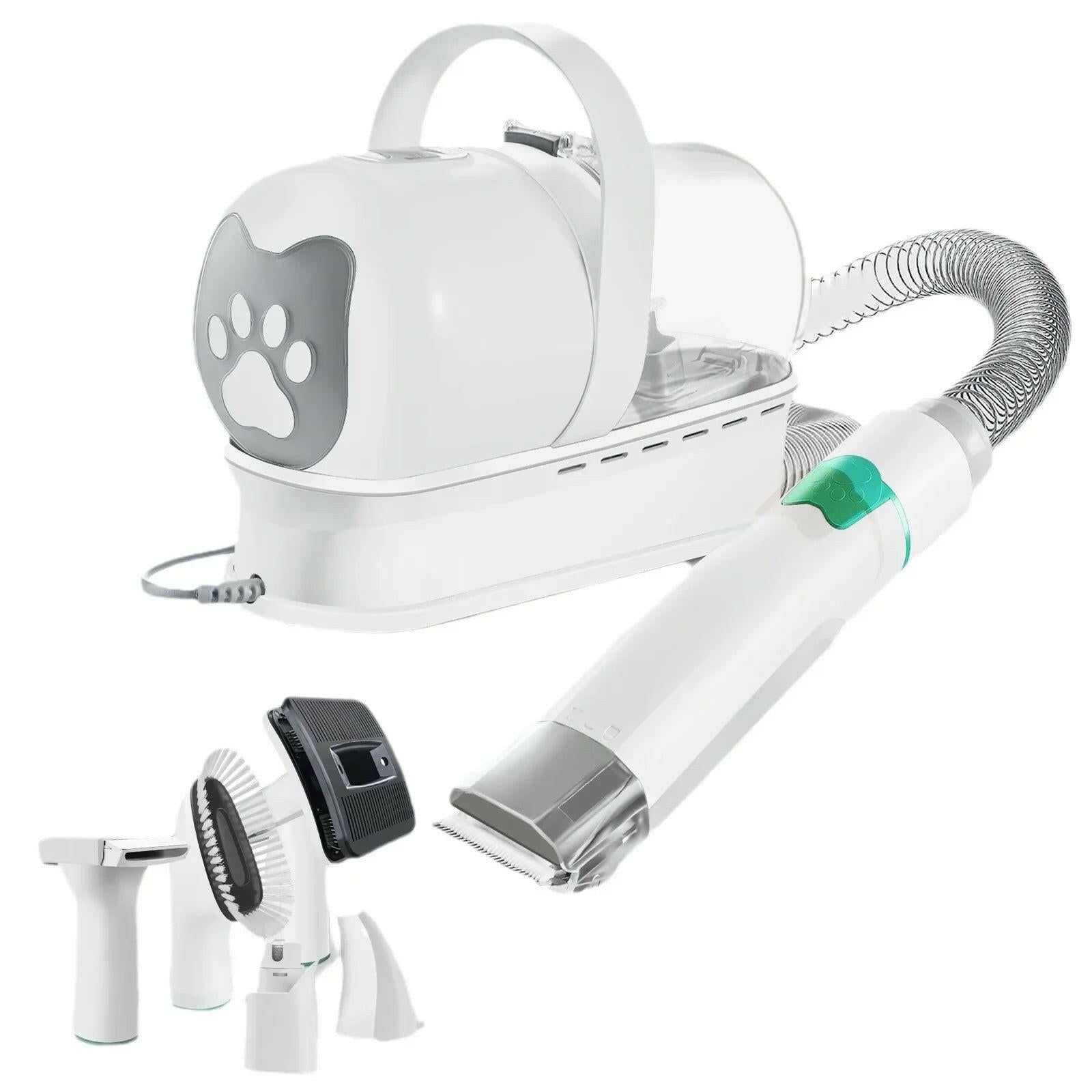 7 in 1 Pet Grooming Vacuum Kit Dog Grooming Clippers Pet Hair Remover with Power Large Suction & Low Noise Pet Hair Kits.