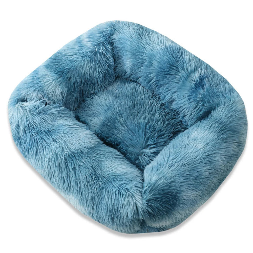Square Dog Bed Long Plush Solid Color Pet Beds For Little Medium Large Pets Super Soft Winter Warm Sleeping Mats For Dogs Cats.
