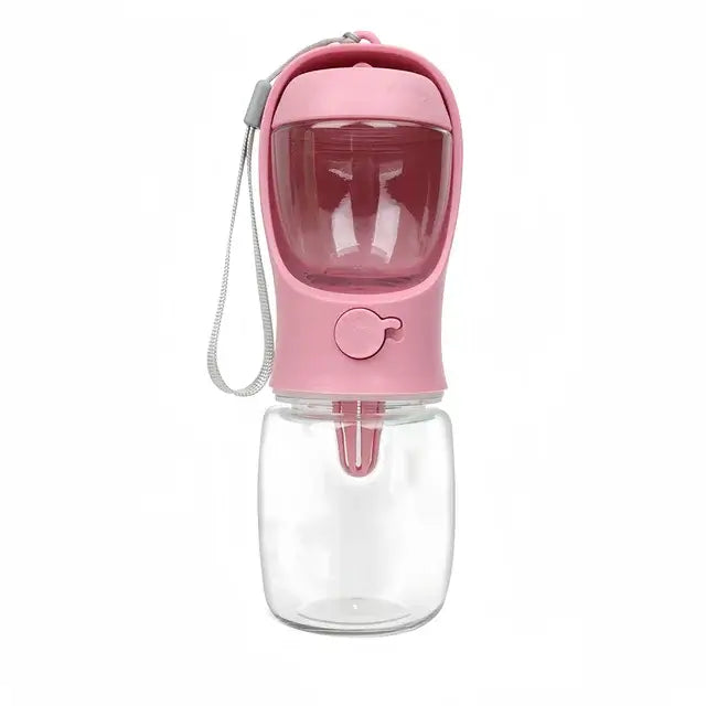 Portable Pet Water Bottle & Food Container – Travel Feeder for Dogs & Cats.
