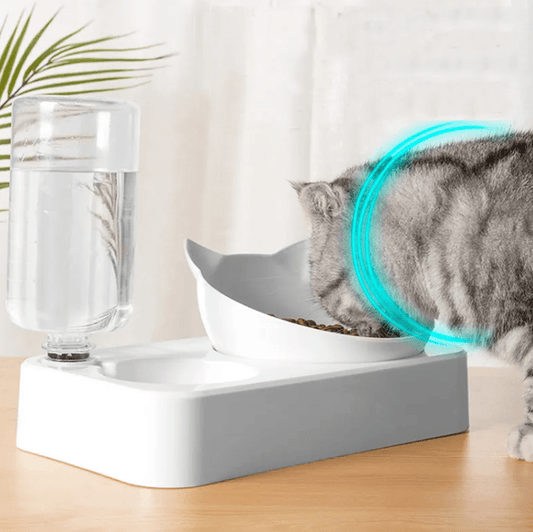 Cat Bowl Double Bowl Dog Bowl To Protect The Cervical Spine Pet Bowl Automatic Waterer Cat Food Bowl Pet Supplies - Firstpetcentral