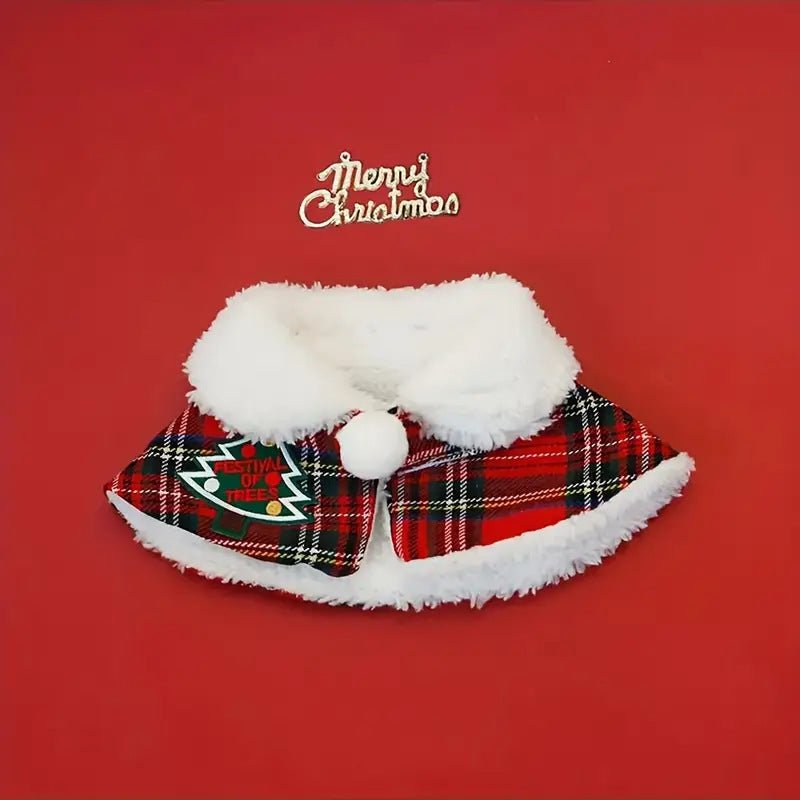 Cat Christmas Cloak Dog Shawl Pet Warm Scarf - Firstpetcentral
