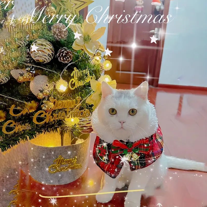 Cat Christmas Cloak Dog Shawl Pet Warm Scarf - Firstpetcentral