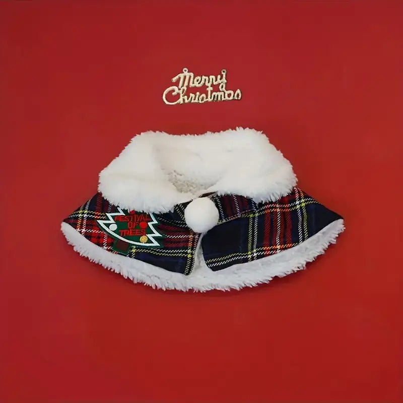 Cat Christmas Cloak Dog Shawl Pet Warm Scarf - Firstpetcentral