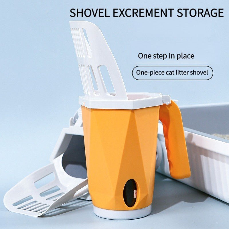 Cat Litter Shovel – Self - Cleaning Portable Scooper for Cats & Kittens - Firstpetcentral