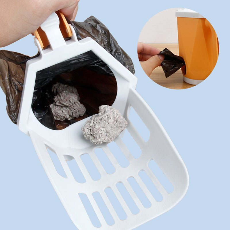 Cat Litter Shovel – Self - Cleaning Portable Scooper for Cats & Kittens - Firstpetcentral