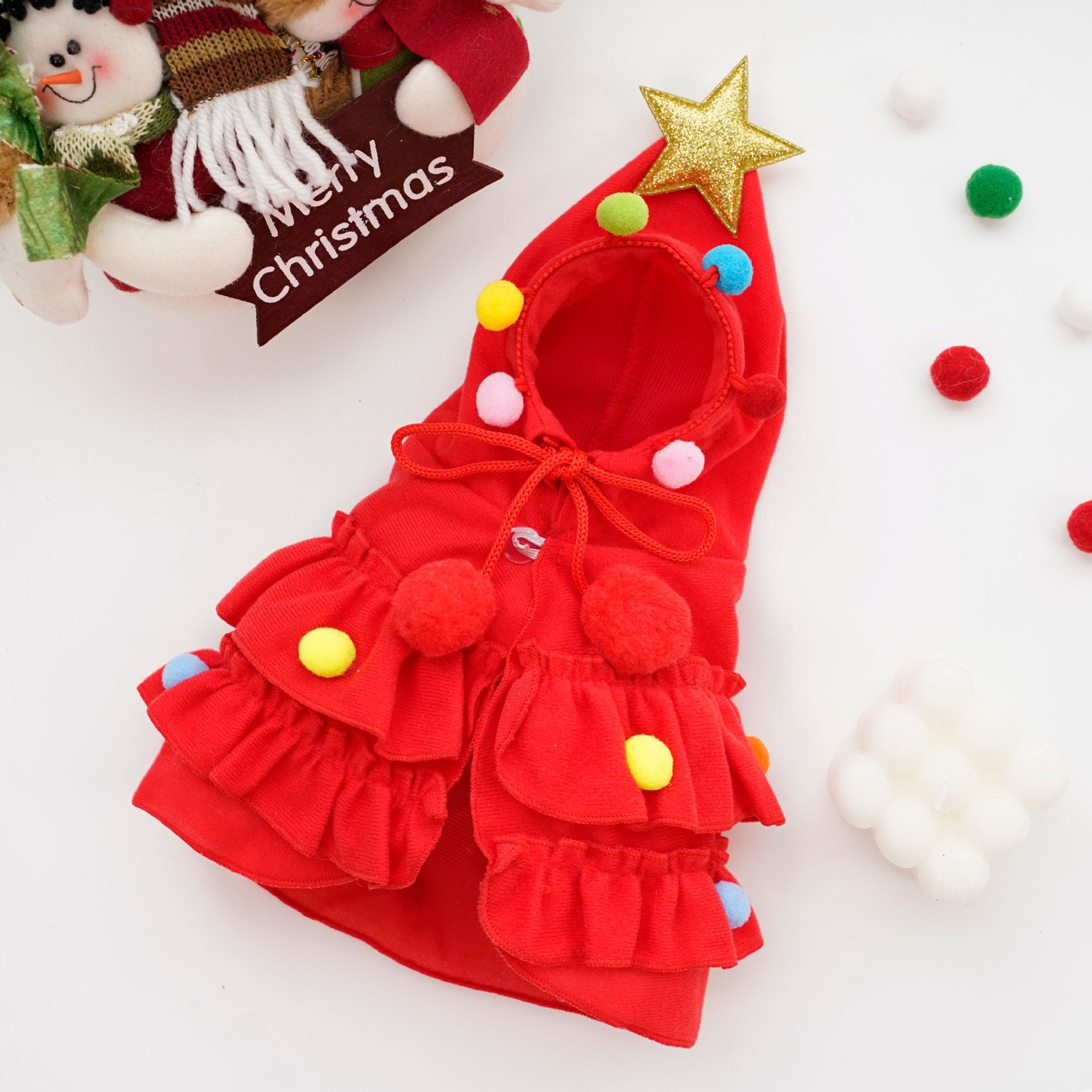 Christmas Cloak Pet Dog Transformation Outfit - Firstpetcentral