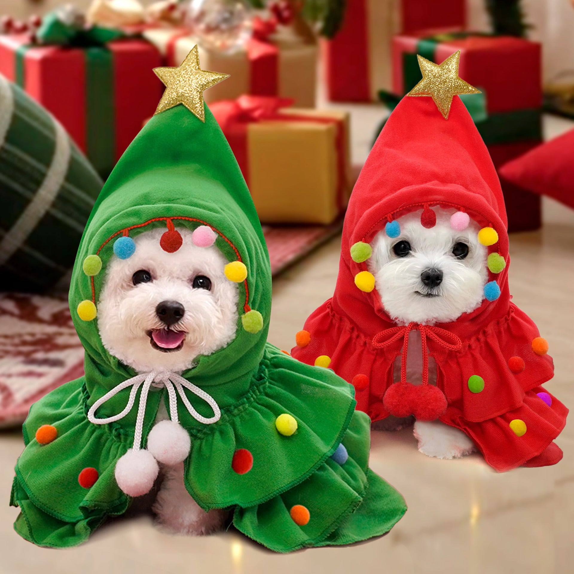 Christmas Cloak Pet Dog Transformation Outfit - Firstpetcentral