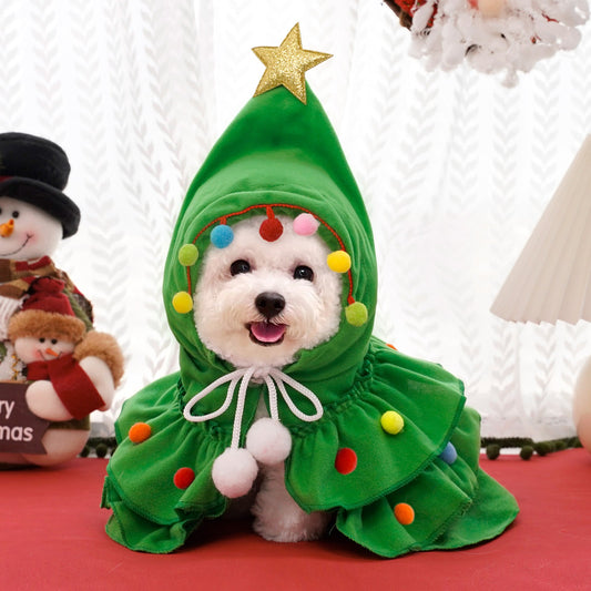 Christmas Cloak Pet Dog Transformation Outfit - Firstpetcentral