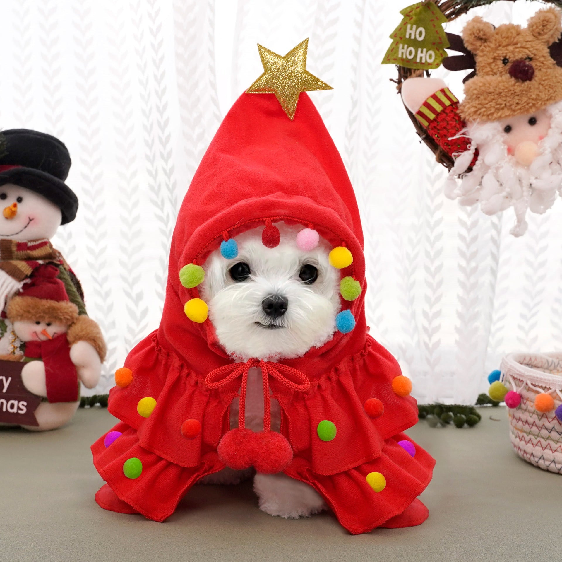 Christmas Cloak Pet Dog Transformation Outfit - Firstpetcentral