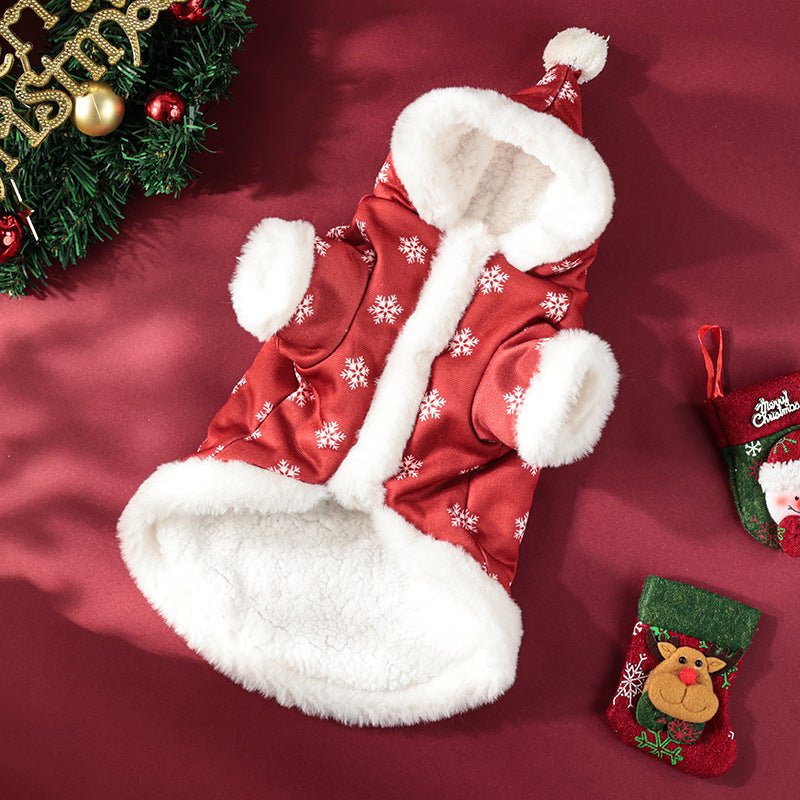 Christmas Cute Fleece - lined Thickened Pet Clothes - Firstpetcentral