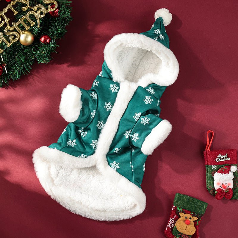 Christmas Cute Fleece - lined Thickened Pet Clothes - Firstpetcentral