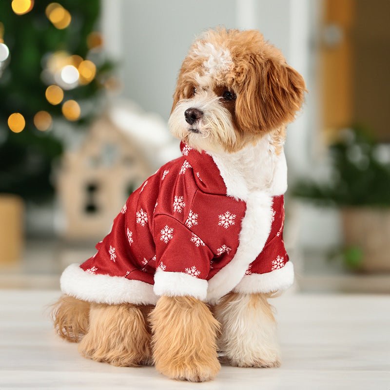 Christmas Cute Fleece - lined Thickened Pet Clothes - Firstpetcentral