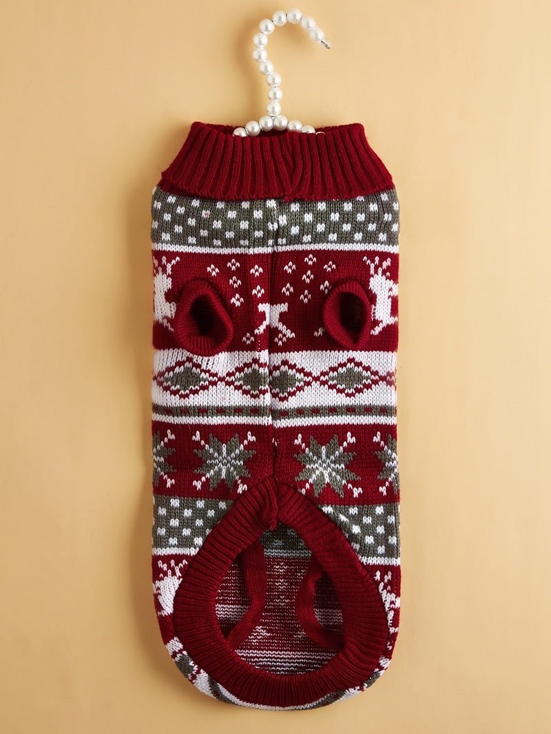 Christmas Deer Pet Knitted Sweater - Firstpetcentral