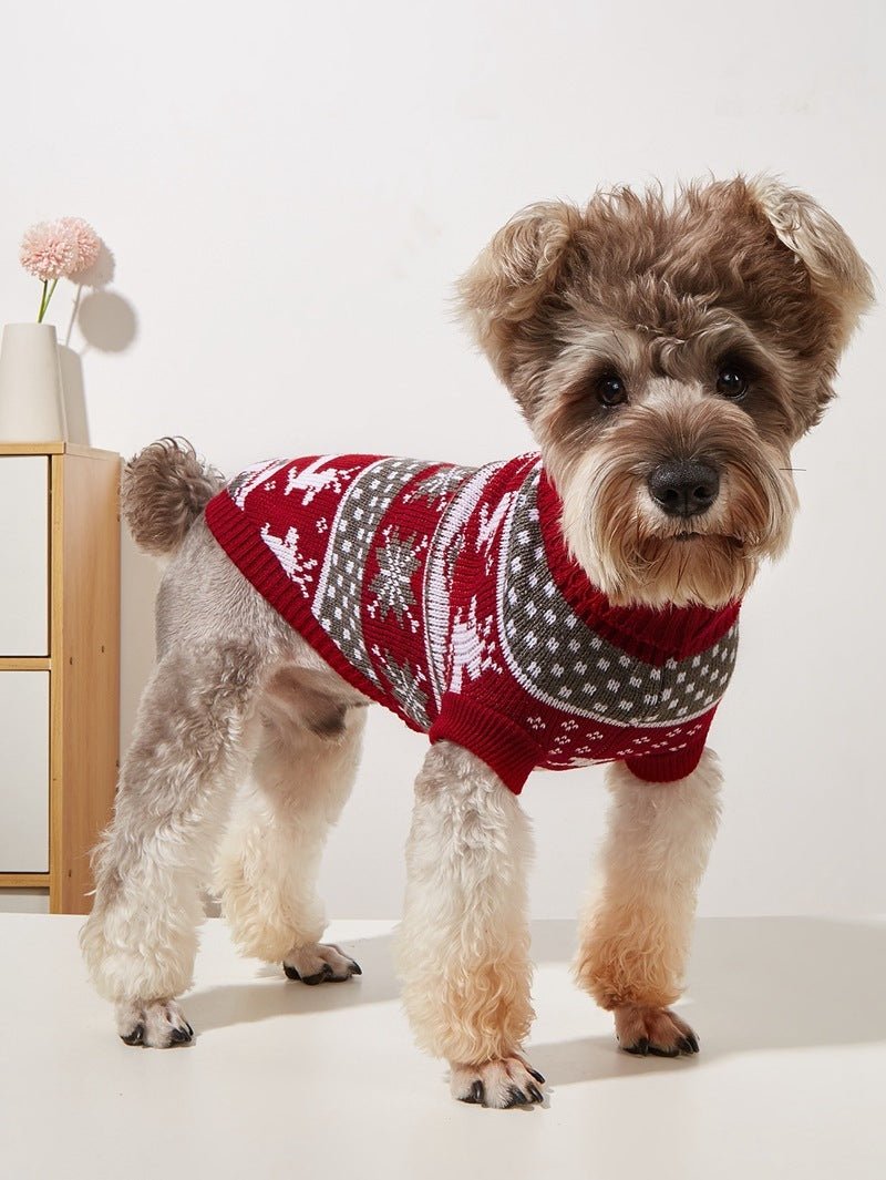 Christmas Deer Pet Knitted Sweater - Firstpetcentral
