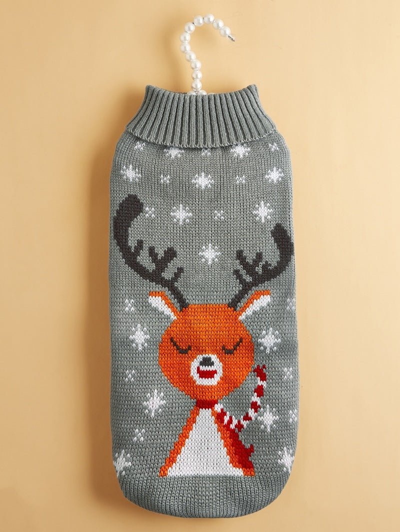 Christmas Deer Pet Knitted Sweater - Firstpetcentral