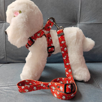 Christmas Dog Leash Chest Harness Pet - Firstpetcentral