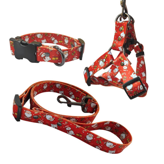 Christmas Dog Leash Chest Harness Pet - Firstpetcentral
