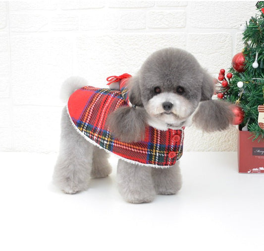 Christmas Knitted Turtleneck Dog Sweater Christmas Red Hedging Pet Winter Coat Clothes Holiday Dog Warm Clothing - Firstpetcentral