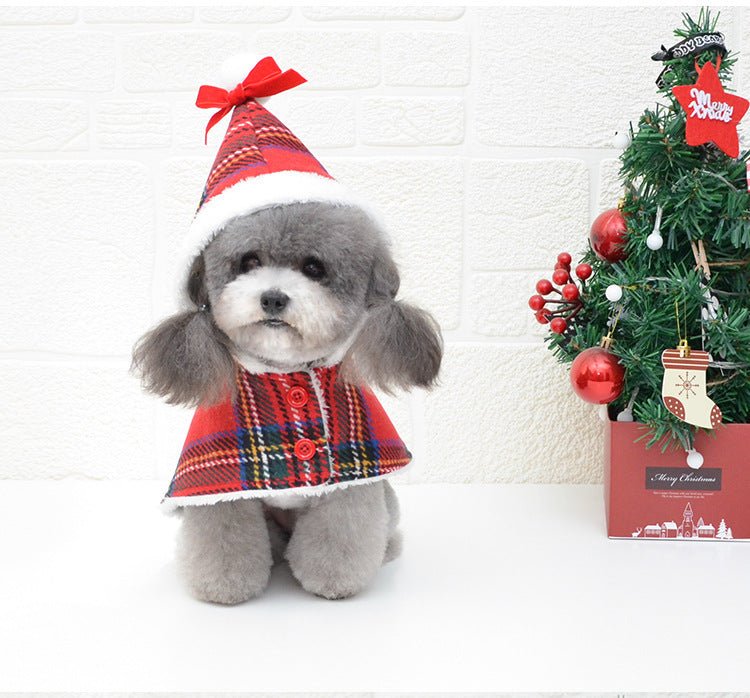 Christmas Knitted Turtleneck Dog Sweater Christmas Red Hedging Pet Winter Coat Clothes Holiday Dog Warm Clothing - Firstpetcentral